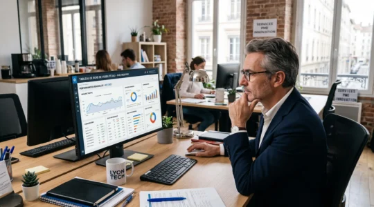 Dirigeant analysant la visibilité SEO de son site